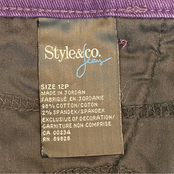 Style & Co. Petite Purple Tummy Control Jeans - Picture 8 of 8